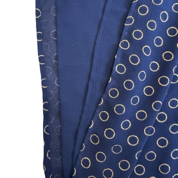 Michael Kors Navy Sleeveless Dress with Chain Accent and Gold Circle Design - Picture 3 of 10